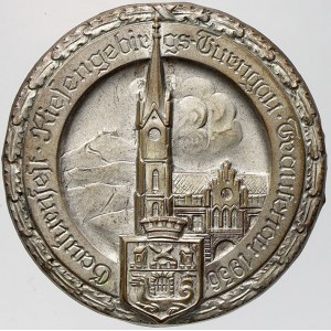 sportovní odznaky, Trutnov (Trautenau). Oblastní tělovýchovní slavnost Krkonošské oblasti 1930. BK 41 mm...