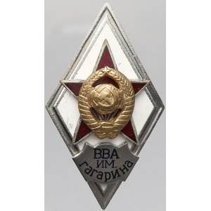 vojenské odznaky - SSSR, Rusko, Odznak vojenské akademie Gagarina. BK, smalt, šroub s matkou