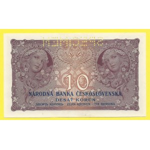 ČSR 1919 - 1938, 10 Kč 1927, s. N154. H-22bS1. perf. SPECIMEN