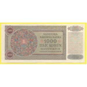 Československo 1944 - 1945, 1000 Ks 1940/(45), s. 5Á5. H-70a1S1. perf. SPECIMEN...