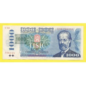 Česká republika, 1000 Kč/Kčs 1985/(93), s. U12. H-CZ6c