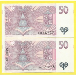 Česká republika, 50 Kč 1997, s. D61, E57. H-CZ21a