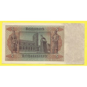 Cizí platidla na našem území, 5 RM 1942, s. G. BKK-D1a. hnědý číslovač