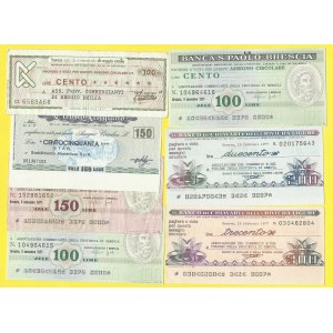 Zahraniční platidla, Platební šeky 100 - 300 lir1977