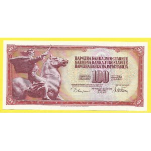 Zahraniční platidla, 100 dinar 1978. Bar.-Y83d. bez číslovače