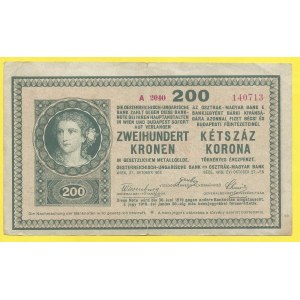 Zahraniční platidla, 200 K 1918, s. A2040. Rich-449.b