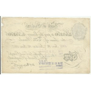 Zahraniční platidla, 10 liber 16.6.1937. Pick-336a. padělek Sachsenhauzen, razítko FALSZYWY, špendlíkové dírky...
