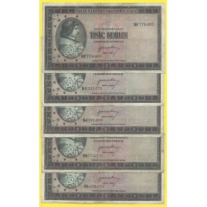 Soubory bankovek, 1000 Kčs (1945), s. BA, BB, BC, BE, BF, BG, BJ, BK, BL. H-81a