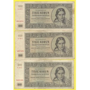 Soubory bankovek, 1000 Kčs 1945, s. 16C, 16C, 19C. H-84a