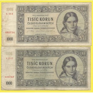 Soubory bankovek, 1000 Kčs 1945, s. 18E, 23E. H-84b