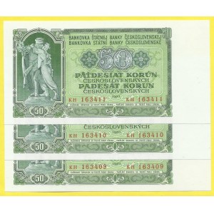 Soubory bankovek, 50 Kčs 1953, s. KH. H-103b. postupka