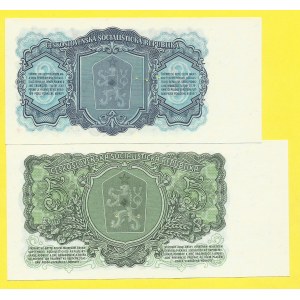 Soubory bankovek, 3, 5 Kčs 1961, s. JM, AD. H-107aS1, 108aS1. perf. 3 m.d.