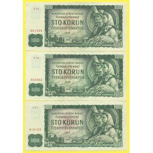 Soubory bankovek, 100 Kčs 1961, s.X06, X06, G67. H-110d, 111b.