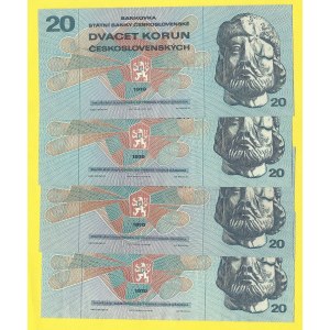 Soubory bankovek, 20 Kčs 1970, s. L31, 77, M08, 23. H-113a