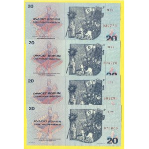 Soubory bankovek, 20 Kčs 1970, s. L31, 77, M08, 23. H-113a