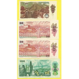 Soubory bankovek, 10 Kčs 1986, 50 Kč 1987, 100 Kčs 1989 s. P24, F46, F81, A11. H-116b, 117a, b...