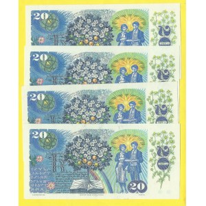 Soubory bankovek, 20 Kčs 1988, s. H02, 30, 50, 55. H-118a