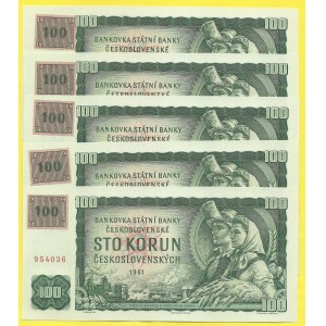 Soubory bankovek, 100 Kč/Kčs 1961/(93), s. G84. H-CZ4b. postupka,