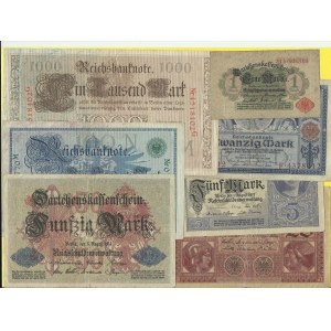 Soubory zahraničních bankovek, Německo. Soubor běžných bankovek císařství