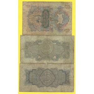 Soubory zahraničních bankovek, 3, 5 rubl 1934, 1 rubl 1947, AA, aA, Aa. Pick-209a, 212a, 216...