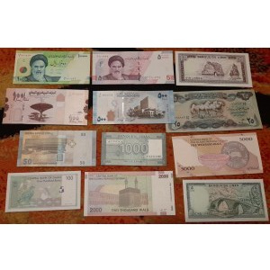 Soubory zahraničních bankovek, Arabské státy. Soubor běžných
