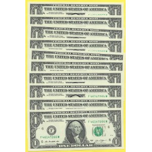 Soubory zahraničních bankovek, USA. 1 dollar 2013, s. Pick-537. postupka