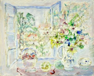 Henryk KRYCH (1905 - 1980), Martwa natura na tle okna