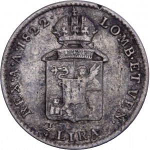 House of Habsburg - Franz I. (1792 -1835) 1/4 Lira 1822 V