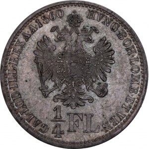 House of Habsburg - Franz Joseph I. (1848-1916) ¼ Florin / Gulden 1860 B