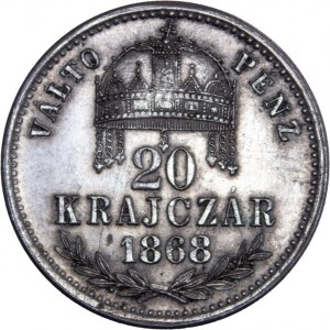 House of Habsburg - Franz Joseph I. (1848-1916) 20 Kreuzer 1868 GYF