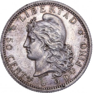 Argentina - 1883 50 Centavos