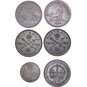 Australia - Silver Coin LOT - 6 pcs