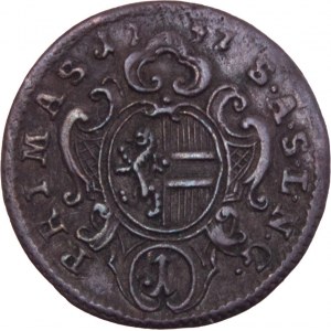 Austria - Salzburg - Sigismund III. Graf Schrattenbach 1753-1771 1 Kreuzer 1757