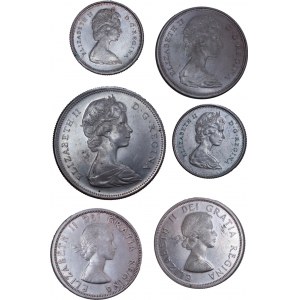 Canada - Silver Coin LOT - 6 pcs