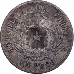 Chile - 1874 Santiago 1 Peso