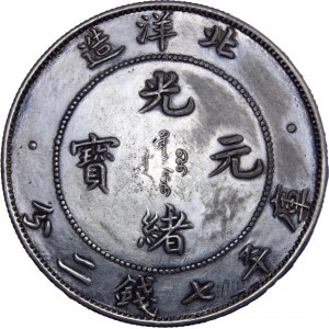 China - Chihli (Pei Yang). 7 Mace 2 Candareens (Dollar), Year 34.