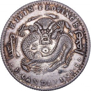 China - Kirin. 3 Mace 6 Candareens (50 Cents), ND (1898).