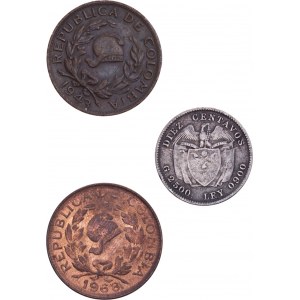 Colombia - Coin LOT - 3 pcs