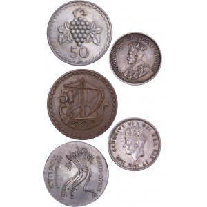 Cyprus - Coin LOT - 5 pcs