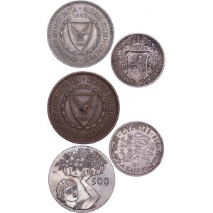 Cyprus - Coin LOT - 5 pcs