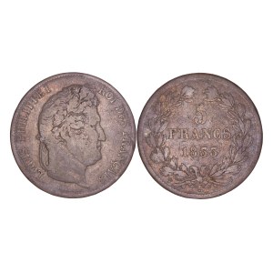 France - Louis Philippe I. - 5 Francs 1833 W