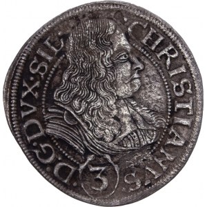 German States - Christian zu Wohlau 1639-1672. 3 Kreuzer 1668 C-B, Breslau