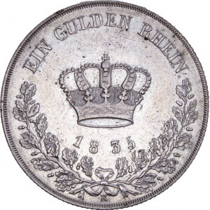 German States - Bernhard Erich Freund 1803-1866 Gulden 1835, K-Saalfeld