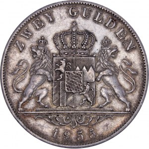 German States - Maximilian II., 1848-1864. - Doppelgulden 1855