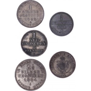 German States - Silver Klein Münzen LOT - 5 pcs