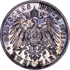 German States - Wilhelm II. 1888 - 1918 - Preussen. 2 Mark, 1901