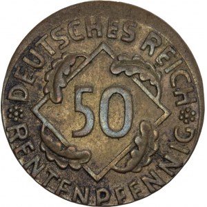 Germany - Weimar Republic, 50 pfennig, 1924-E