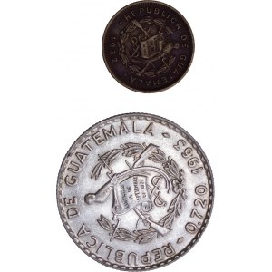 Guatemala Republic - Centavos Copper + Silver Pair