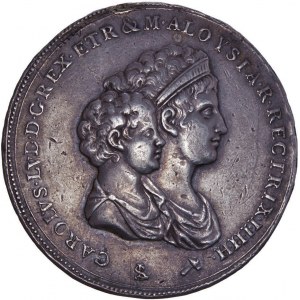 Italian States - Etruria (Kingdom) - Carlo Ludovico di Borbone and Maria Luigia, as Regent, 1/2 Dena da 5 Lire 1804