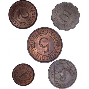 Mauritius - Coin LOT - 5 pcs